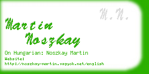 martin noszkay business card